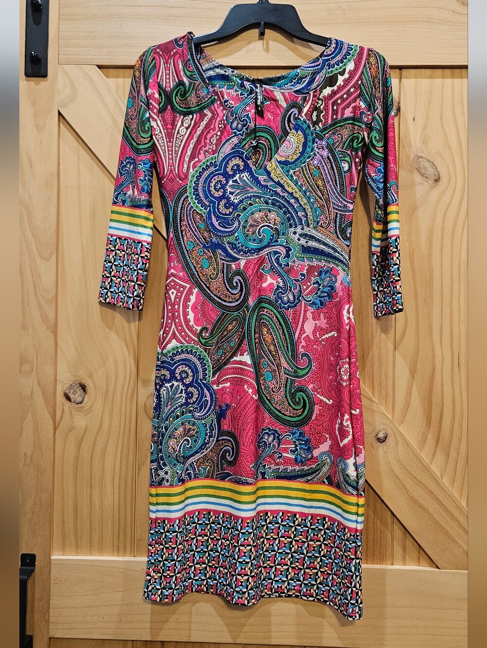 NWT | White Mark Colorful Paisley Print Dress | Small